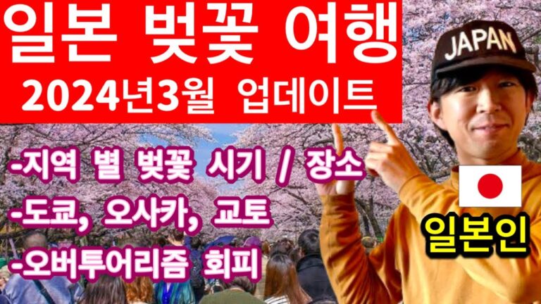 일본 벚꽃여행 가이드 2024 | 일본 벚꽃 개화 시기, 명소 완벽 정리ㅣ일본 벚꽃 여행하기 좋은 곳 추천ㅣ도쿄-오사카-교토 | 일본여행업데이트 2024