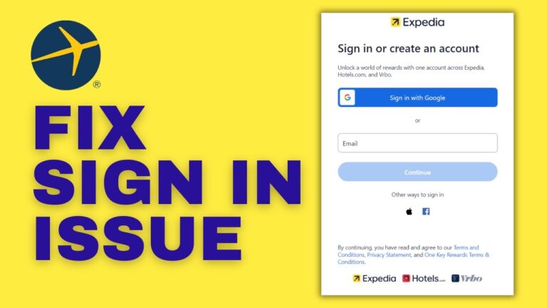 How to Fix Expedia App Not Working | Expedia App Sign in Problem