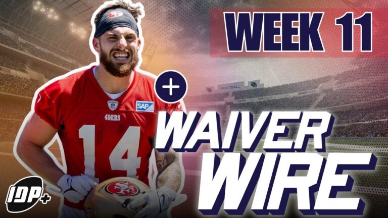 Week 11 NFL Fantasy Football Waiver Wire That CAN SAVE Your Season!